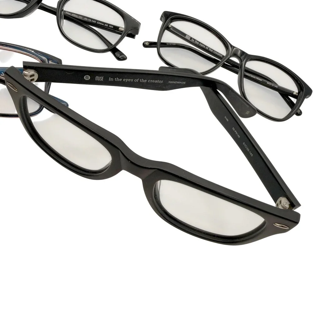 Muse Zenni Women Eyewear Bundle Black Blue Pink Frames Lot Eyeglasses Preppy